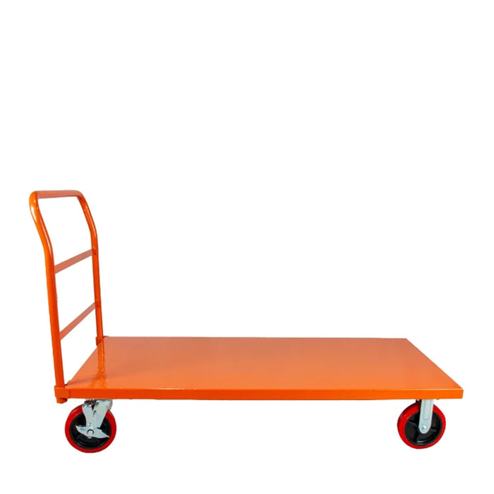 Platform Cart | 555024-1 | 3300 Lbs | Orange | 8" Red Locking Wheels