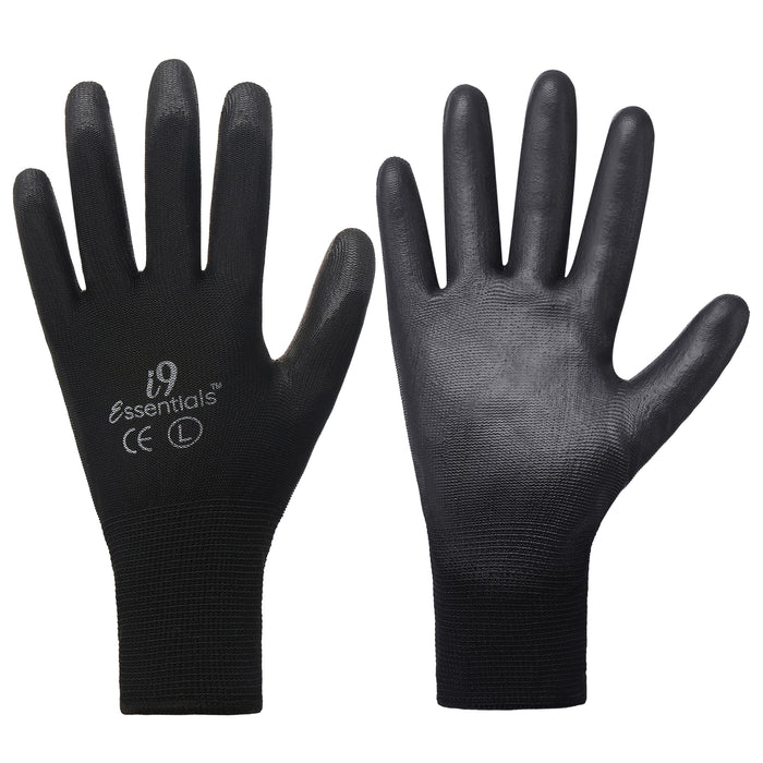 PU Coated Work Gloves - 100014, 240 Pairs | Black
