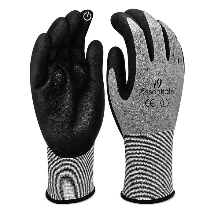 Micro-Foam Nitrile Coated Work Gloves - 100021, 240 Pairs, Touchscreen | Gray