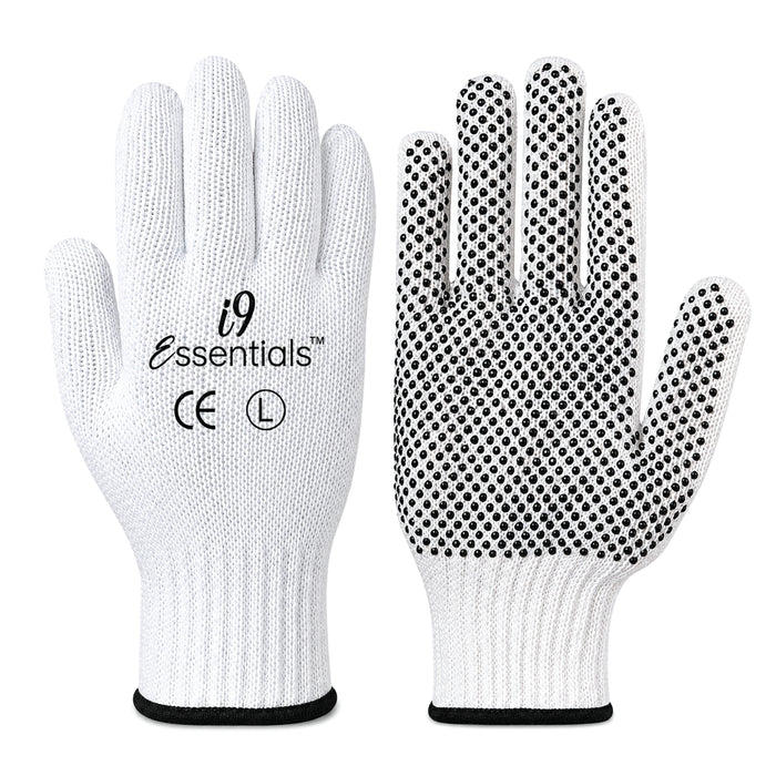 PVC Dotted Cotton Work Gloves - 100024, 240 Pairs | White