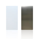 Reversible Wall Guard for Hand Dryer, Aluminum Wall Splash Guard with Adhesive Tape Strips | White and Grey Color | 31-3/4