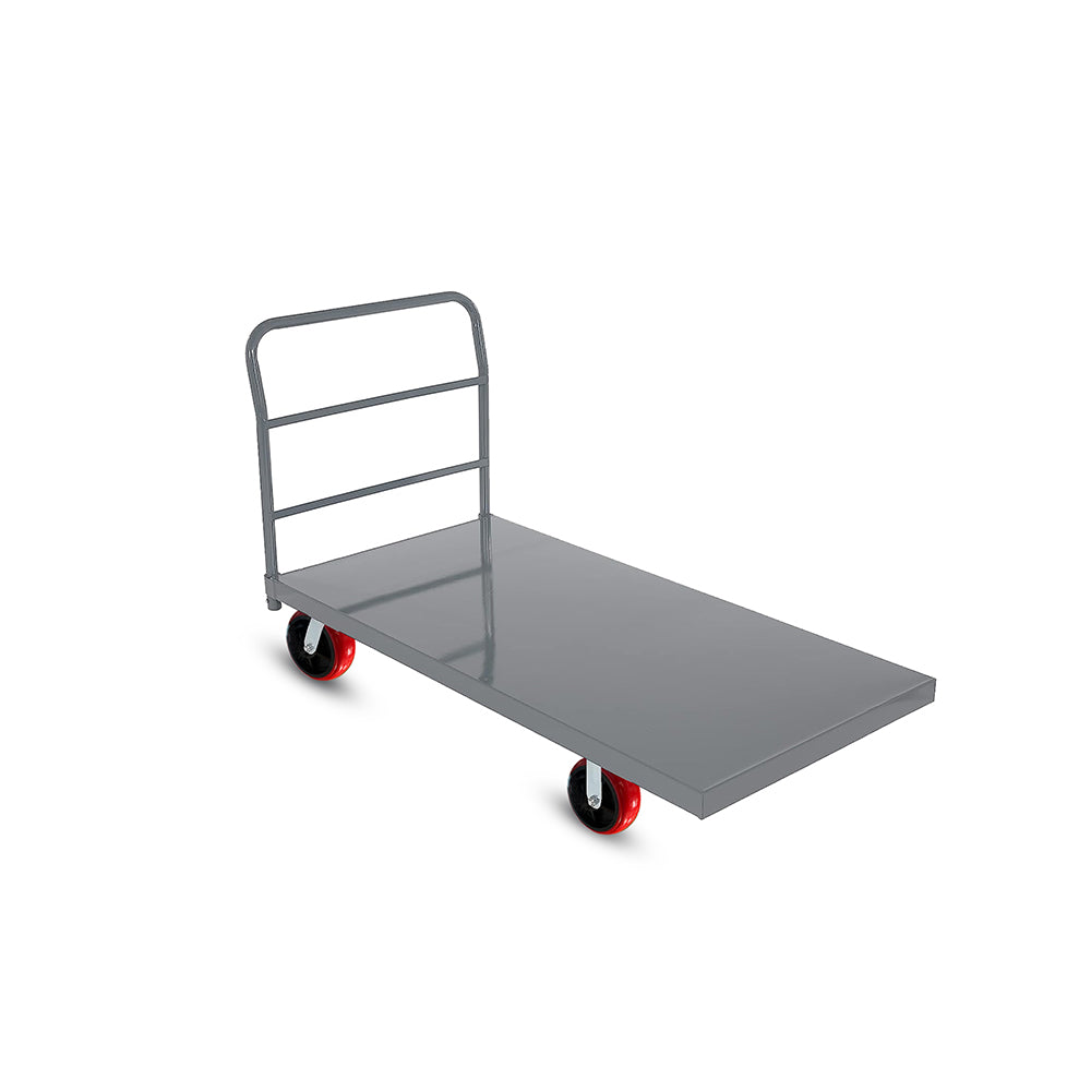 5Seconds™ Flatbed Platform Cart Industrial Dolly Cart Heavy Duty 60” x 30” Platform Hand Truck Push Cart Super Heavy Duty Flatbed Cart with 3000Lb Capacity 8'' Swivel Wheels Commercial Moving Cart