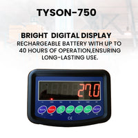 5Seconds Tyson 750 Pallet Jack Scale With Scale Truck, 5000 lb Capacity, 27"x 48" Pallet Jack Forklift with Built-in Digital Scale, 1lb Readability, Heavy-Duty Industrial Pallet Truck for Warehouse