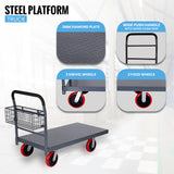 Flatbed Platform Cart Industrial Dolly Cart