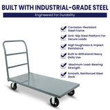MAXLOAD Heavy Duty Industrial Platform Cart 48” X 24” with 2400 lbs Capacity, and 6" swivel wheels