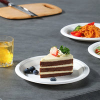 Biodegradable Sugarcane Baggase 6" Round Plate for Hot and Cold Food | 1000 Pcs | Environmental Friendly
