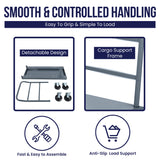 MAXLOAD Heavy Duty Industrial Platform Cart 48” X 24” with 2400 lbs Capacity, and 6" swivel wheels