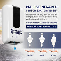 Automatic Soap Dispenser Touchless for Bathroom & Kitchen | Wall-Mount Auto Foaming Soap/Senitizer Dispenser