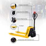 5Seconds Tyson E-1000 Electric Pallet Jack, 5500 LB Capacity Motorized Pallet Lift Trucks with Lithium Battery, Brushless Motor, 27"x 48" Forks, Heavy-Duty Powered Pallet Mover for Warehouse & Industrial Use