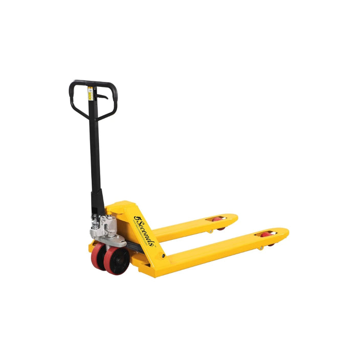 5Seconds Arrow-100 Industrial Duty Pallet Jack with 27" W x 48" L Forks, 5500 lb Capacity General Purpose Manual Pallet Truck for Warehouse, Manufacturing and Retail