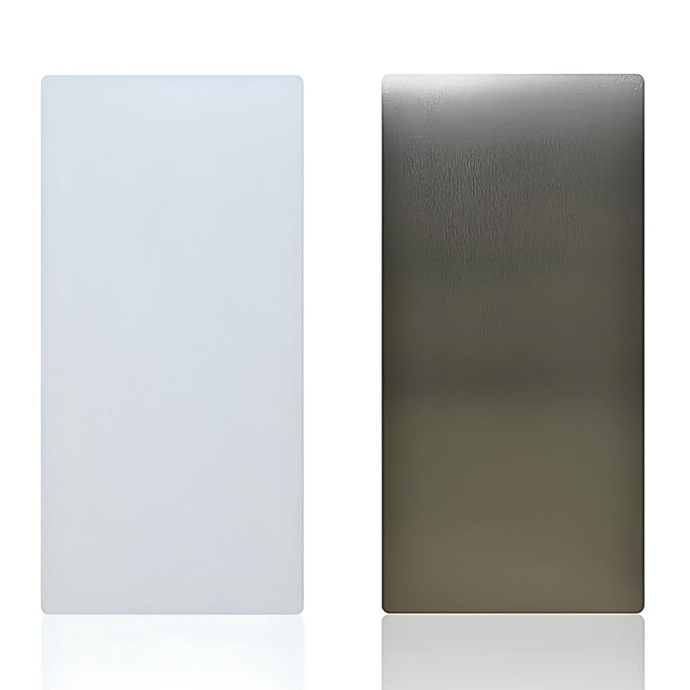 Wall Guard for Hand Dryer | 111993 | Reversible White/Gray | 31-1/2" × 15-3/4" × 1/17" | Aluminum