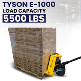 5Seconds Tyson E-1000 Electric Pallet Jack, 5500 LB Capacity Motorized Pallet Lift Trucks with Lithium Battery, Brushless Motor, 27"x 48" Forks, Heavy-Duty Powered Pallet Mover for Warehouse & Industrial Use