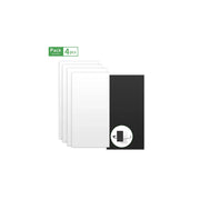 Smooth Drop Ceiling Tiles 2ft x 4ft |  Waterproof, Washable and Fire-Rated | Reversible Ceiling Panels White & Black 4-Pack