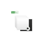 Black & White Smooth Drop Ceiling Tiles 2ft x 2ft | Waterproof, Washable and Fire-Rated | Reversible Ceiling Panels White & Black 6-Pack