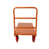 STEEL STRONG Platform Cart 48” X 24” with 3000 Lbs Load Capacity, and 8" Red Swivel Wheels With Lock, Diamond Plated