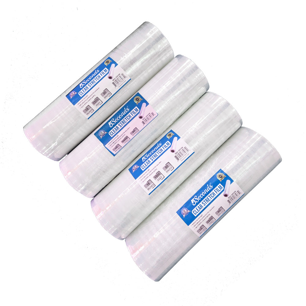 Stretch Wrap, 333128, 18" x 1500Ft, 800% Stretchable | Pack of 4