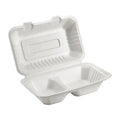 Eco Friendly 2 Compartment Container | Hot & Cold Food | 9"x 6" | 200 Pcs