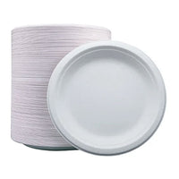 Biodegradable Sugarcane Baggase 6" Round Plate for Hot and Cold Food | 1000 Pcs | Environmental Friendly