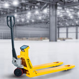 TYSON 750, Steel Pallet jack with digital scale, 5500 lbs, Fork sizes 48" x 27"
