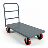STEEL STRONG Heavy Duty Diamond Plated Industrial Platform Cart 48” X 24” with 3300 lbs Capacity, and 8