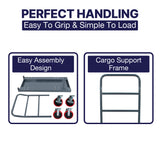 STEEL STRONG Heavy Duty Diamond Plated Industrial Platform Cart 48” X 24” with 3300 lbs Capacity, and 8" red swivel wheels with Lock