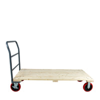 MAXLOAD Heavy Duty hardwood Industrial Platform Cart 60"X 30” with 3300 lbs Capacity, and 8" red swivel wheels with lock