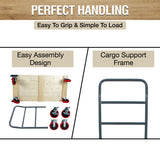 MAXLOAD Heavy Duty hardwood Industrial Platform Cart 60"X 30” with 3300 lbs Capacity, and 8" red swivel wheels with lock