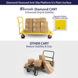 STEEL STRONG Platform Cart 60” X 30” with 3300 Lbs Load Capacity, and 8" Red Swivel Wheels With Lock, Diamond Plated
