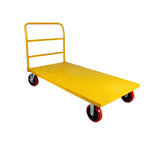 STEEL STRONG Platform Cart 60” X 30” with 3000 Lbs Load Capacity, and 8" Red Swivel Wheels With Lock, Diamond Plated