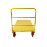 STEEL STRONG Platform Cart 60” X 30” with 3000 Lbs Load Capacity, and 8" Red Swivel Wheels With Lock, Diamond Plated