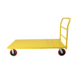 STEEL STRONG Platform Cart 60” X 30” with 3000 Lbs Load Capacity, and 8" Red Swivel Wheels With Lock, Diamond Plated