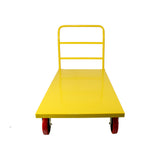 STEEL STRONG Platform Cart 60” X 30” with 3000 Lbs Load Capacity, and 8" Red Swivel Wheels With Lock, Diamond Plated