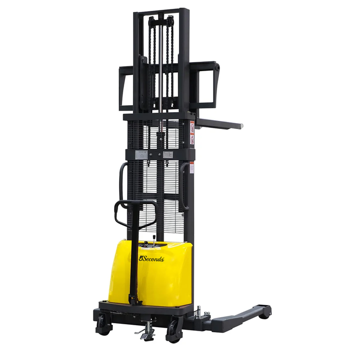 5Seconds - Semi-Electric Stacker - 777030 | 3300 Lbs Capacity, 118in Lift, Gel Battery