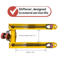 5Seconds Arrow Industrial Duty Pallet Jack with 27" W x 48" L Forks, 5500 lb Capacity General Purpose Manual Pallet Truck for Warehouse, Manufacturing and Retail