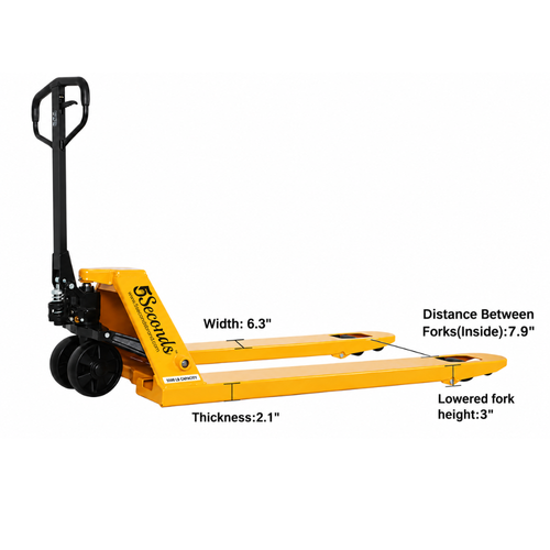 5Seconds Manual Pallet Jack, 777002, Nylon Wheels | 5500 Lbs