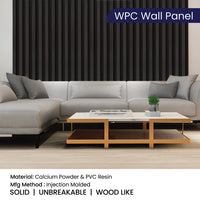 Anchor Grey WPC Wall Panel | 1.18 in. x 7.87 in. x 10 ft Low Maintenance Easy Clean Diffuser Decorative WPC Wall Panelling (38.7 sq. ft/Case)
