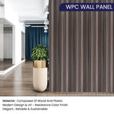 Modern Wall Panels Silver Grey | 0.86 in. x ½ ft. x 10 ft Low Maintenance Easy Clean Diffuser Decorative WPC Wall Panelling (22 sq. ft/Case)