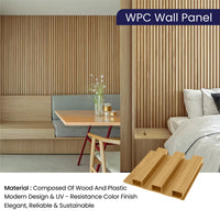 Decorative Wall Panels of Light Oak | 0.86 in. x ½ ft. x 10 ft Low Maintenance Easy Clean Diffuser Decorative WPC Wall Panelling (22 sq. ft/Case)