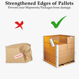 Cardboard Edge Protectors 47'' X 2'' X 2'' Pack of 100 cardboard protectors for pallets, White V-Board Reinforced Edges/Corners for Shipping, Corner Protectors for Moving/Packing