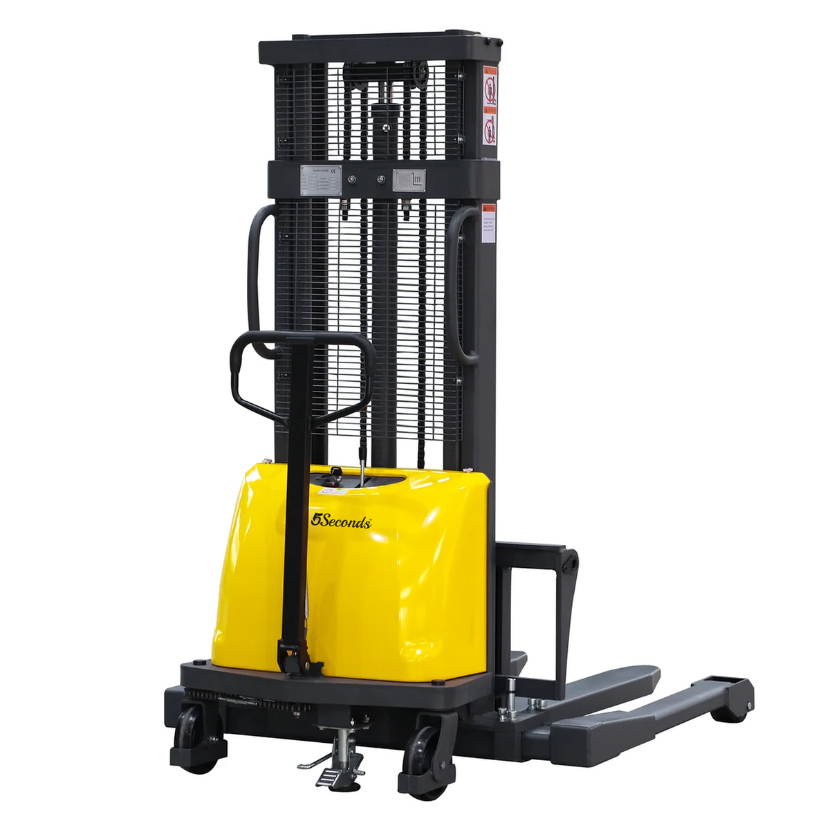 5Seconds - Semi-Electric Stacker - 777029 | 3300 Lbs Capacity, 98in Lift, Gel Battery