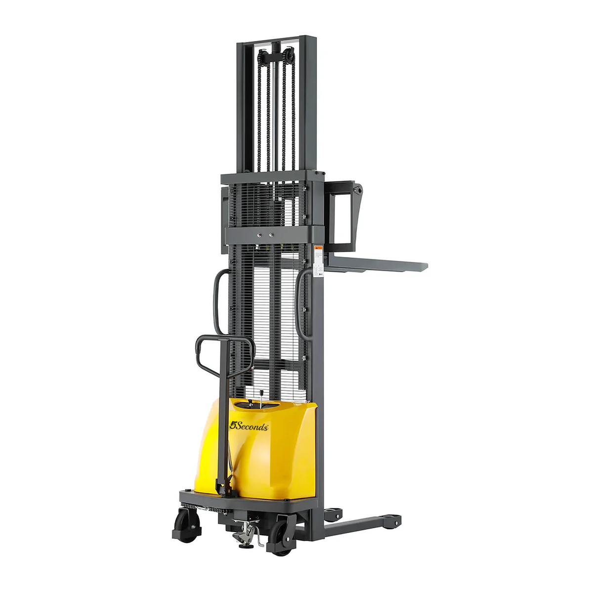 5Seconds - Semi-Electric Stacker - 777031 | 3300 Lbs Capacity, 118in Lift, Gel Battery