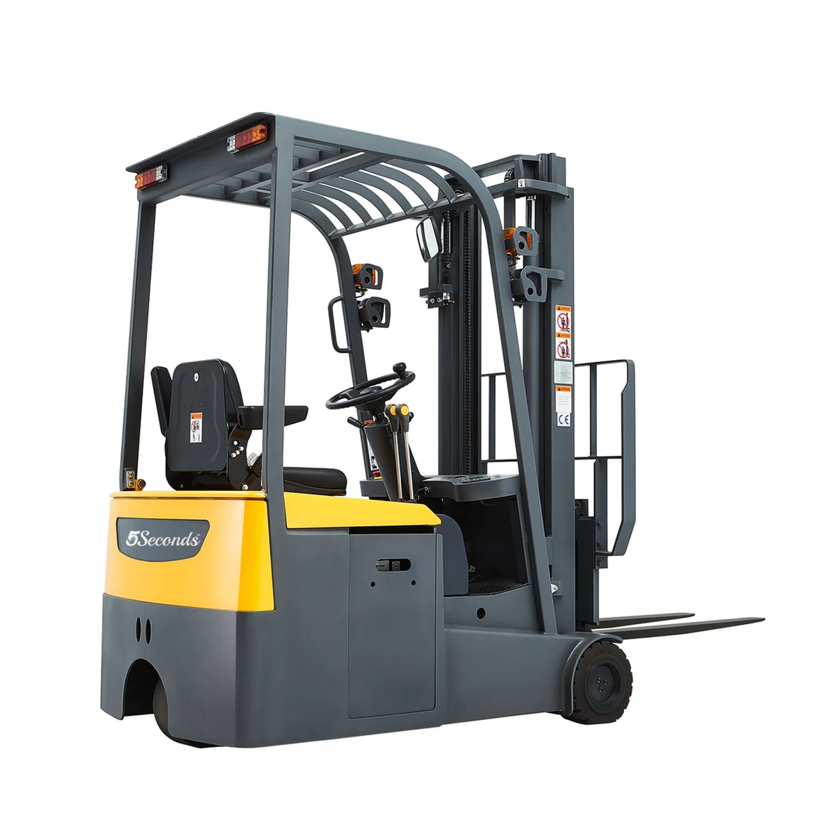 5Seconds - 3-Wheel Electric Forklift - 777049 | 3300 Lbs Capacity, 24V/250Ah Lithium Battery
