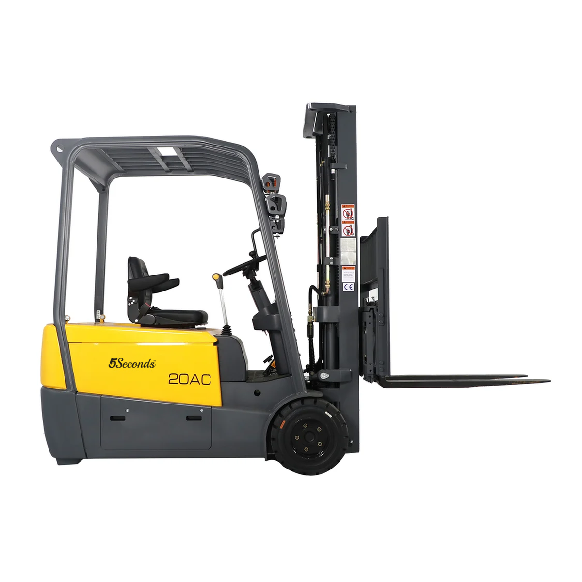 5Seconds - 3-Wheel Electric Forklift - 777050 | 4400 Lbs Capacity, 48V/450Ah Lithium Battery