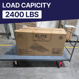 MAXLOAD Heavy Duty Industrial Platform Cart 72"X 36” with 2400 lbs Capacity, and 8" red swivel wheels with Lock