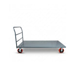MAXLOAD Heavy Duty Industrial Platform Cart 72"X 36” with 2400 lbs Capacity, and 8" red swivel wheels with Lock