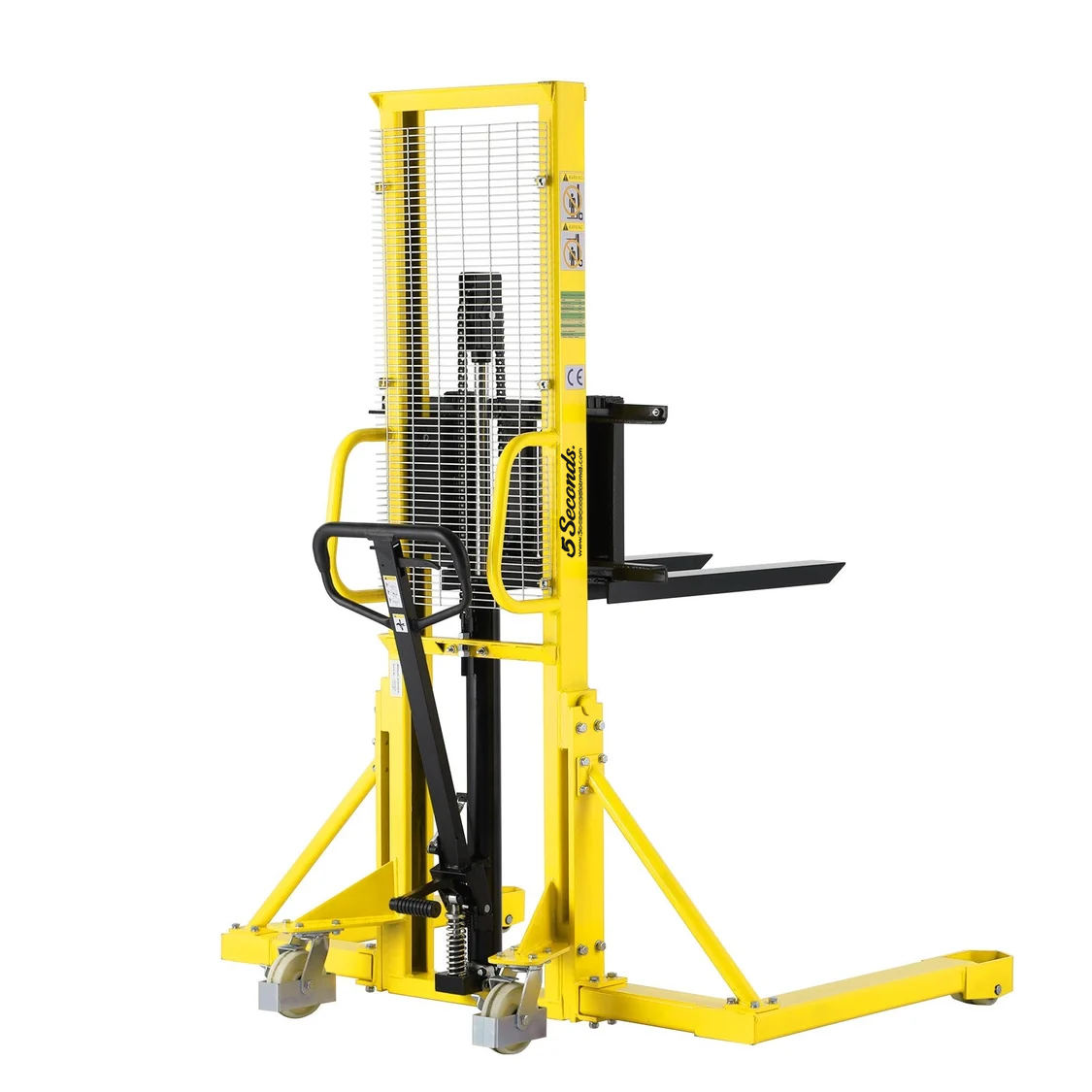 Arrow Manual Pallet Stacker with Straddle Legs,777017, | 2,200 Lbs Capacity, 63" Lift Height