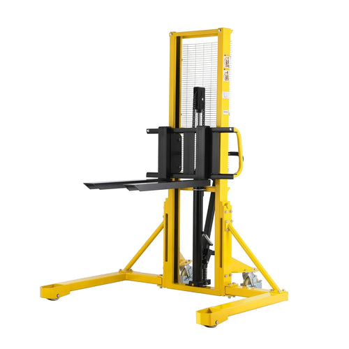5Seconds Manual Pallet Stacker with Straddle Legs,777017, | 2,200 Lbs Capacity, 63" Lift Height