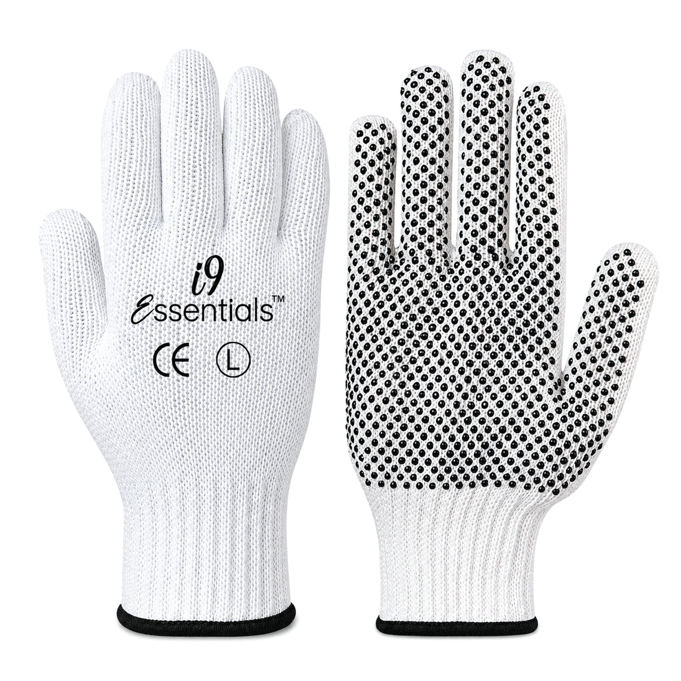 PVC Dotted Cotton Work Gloves - 100024, 240 Pairs | White