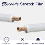 Industrial Grade (Pack of 2) 20 inch x 1000Ft Shrink Wrap with Core Handle for Shipping 80 Gauge Thickness 400% Stretchable Plastic Shrink Film Roll for Packing Moving Supplies, Furniture