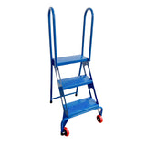5Seconds™ 3 Step Lock-N-Stock Folding Ladder – Blue